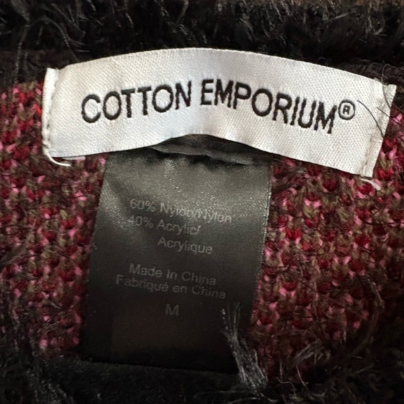 Cotton Emporium Black Sweater with Pink Floral Design - Picture 2 of 3